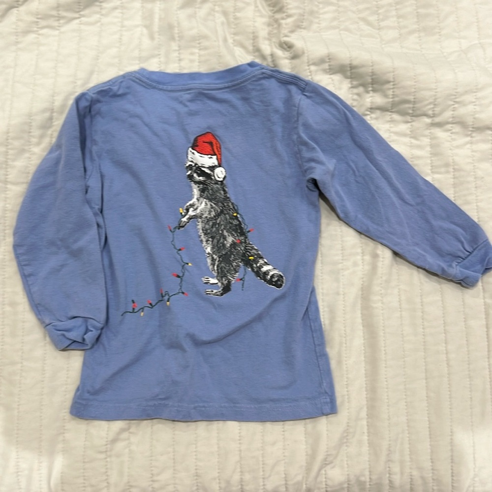 Raccoon Christmas t shirt 2t Jane Marie